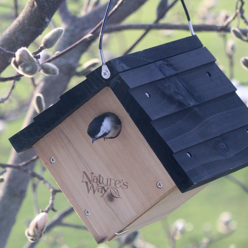 Load image into Gallery viewer, Traditional Cedar Wren House with Clean-Out Door
