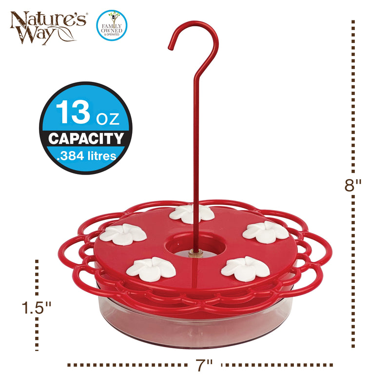 Load image into Gallery viewer, 2-in-1 Red Plastic Hanging Dish or Window Mount Hummingbird Feeder
