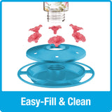 Charming Peony Decorative Glass Hummingbird Feeder (Model# DGHF2)