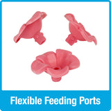 Charming Peony Decorative Glass Hummingbird Feeder (Model# DGHF2)
