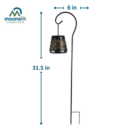 Solar LED Stake Lantern with Shepherd Hook