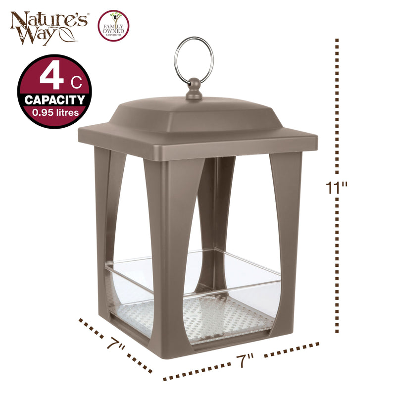 Load image into Gallery viewer, Dine-in Hanging Plastic Fly Through Bird Feeder - Tan
