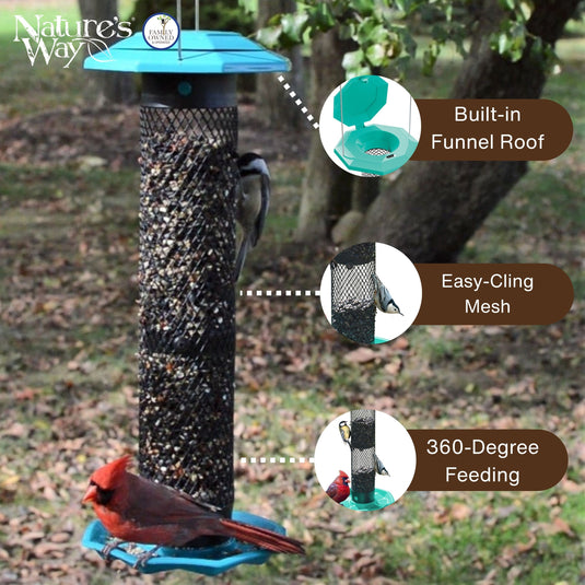 Funnel Flip-Top Mesh Sunflower Feeder