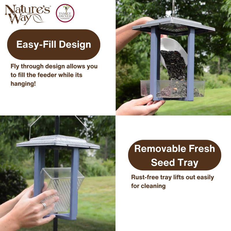 Load image into Gallery viewer, Fly-in Hanging Metal Fly Through Bird Feeder

