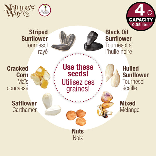 Fly-in Hanging Metal Fly Through Bird Feeder