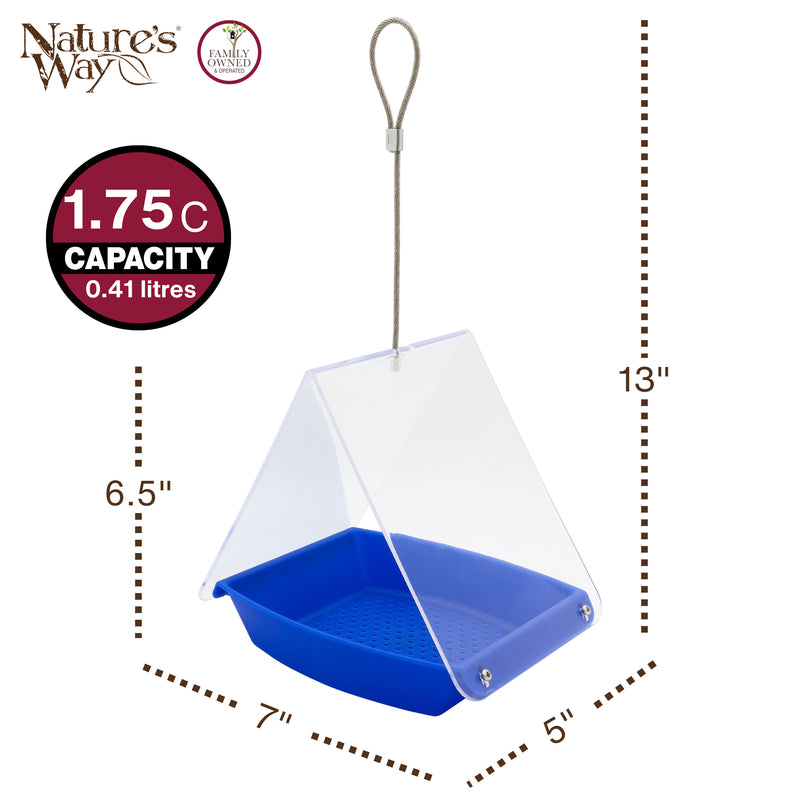 Load image into Gallery viewer, Clear Canopy Flythrough Bird Feeder
