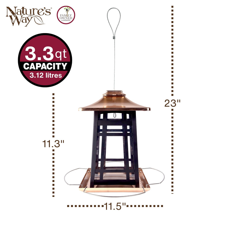 Load image into Gallery viewer, Copper Arches Metal Gazebo Bird Feeder
