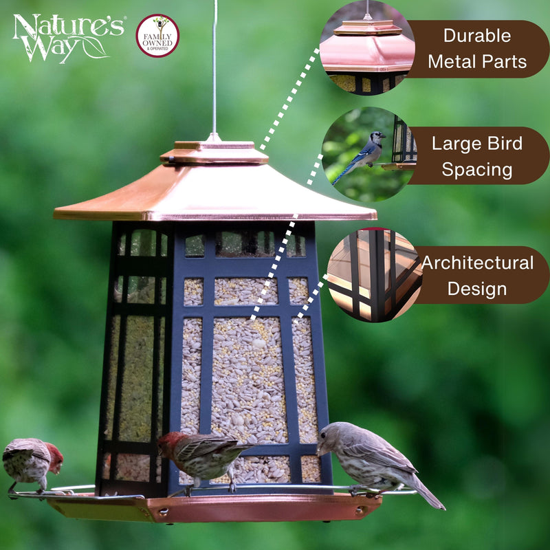 Load image into Gallery viewer, Copper Arches Metal Gazebo Bird Feeder

