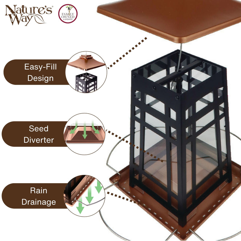 Load image into Gallery viewer, Copper Arches Metal Gazebo Bird Feeder
