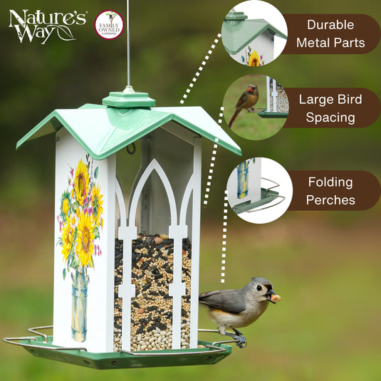 Country Cottage Metal Gazebo Bird Feeder