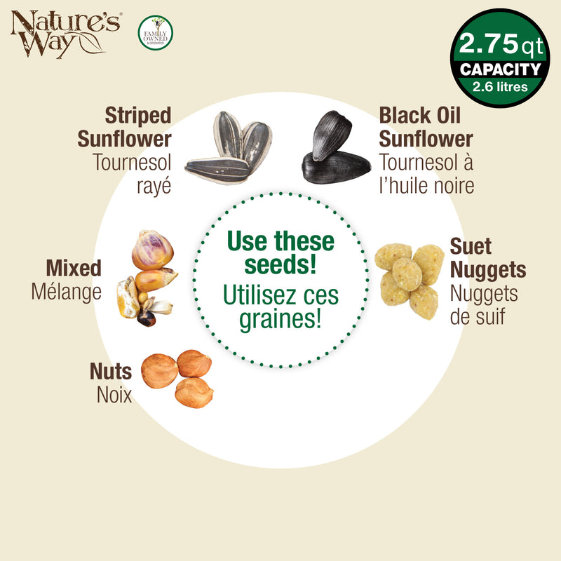 Load image into Gallery viewer, Midnight Metal Mesh Mixed Seed and Peanut Bird Feeder
