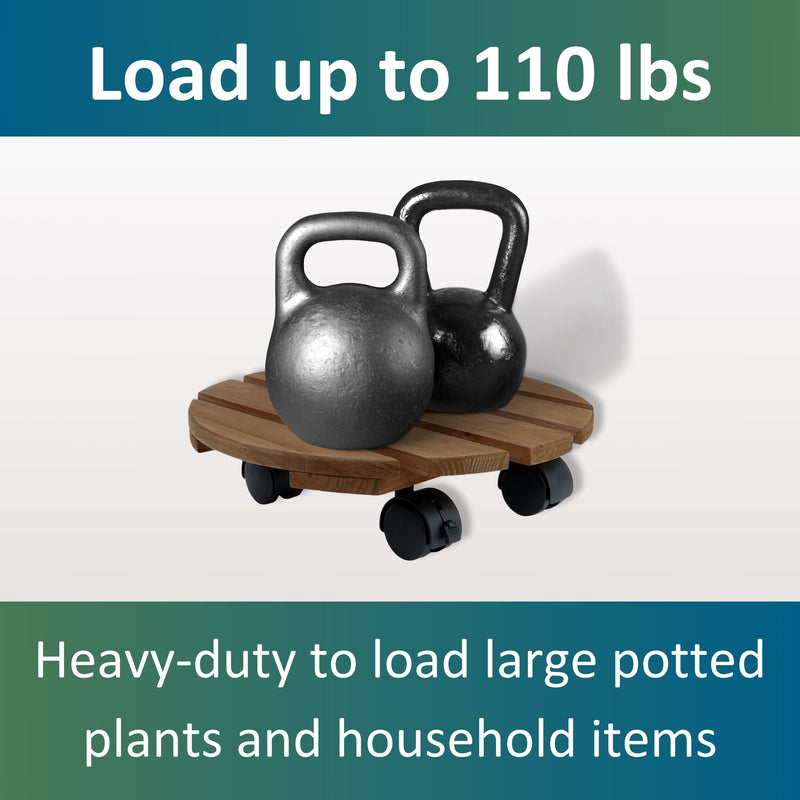 Load image into Gallery viewer, 2 Pack Fir Wood 12" Plant Caddy
