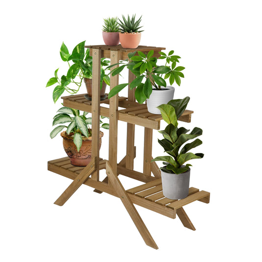 multi tiered indoor plant stands 3-Tier Wooden Plant Stand and Shelf – Nature's Way Bird Products