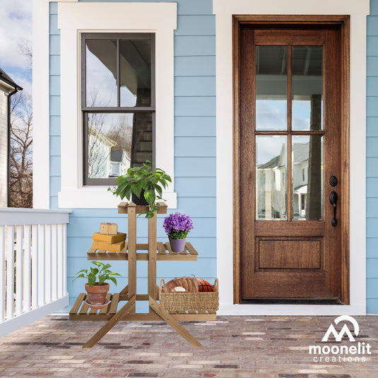 3-Tier Wooden Plant Stand and Shelf