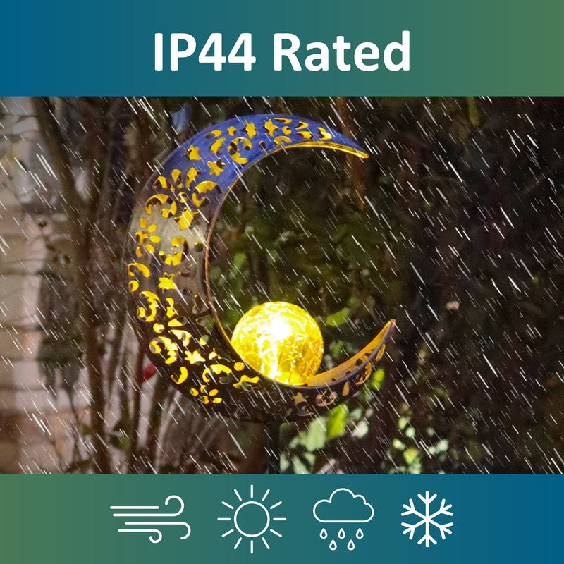 Load image into Gallery viewer, Solar LED Crescent Moon Garden Light
