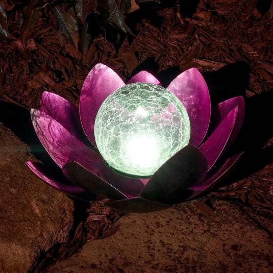Lotus Flower Solar LED Garden Light - Violet