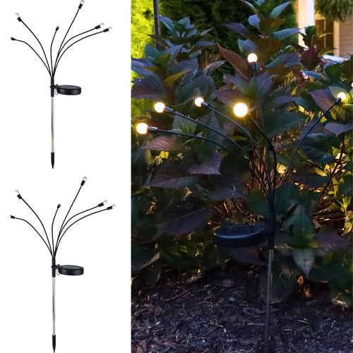 Outdoor Solar Garden Firefly Lights (2-Pack)