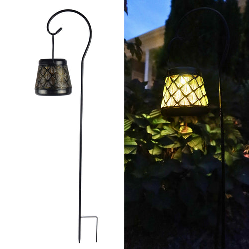 Solar LED Stake Lantern with Shepherd Hook