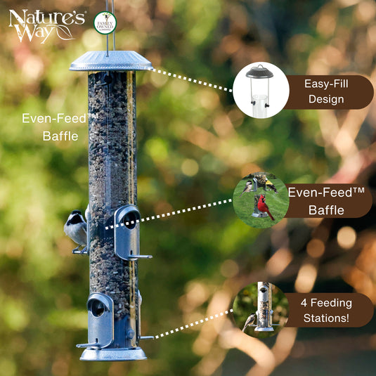 Deluxe Metal Easy Clean Tube Feeder