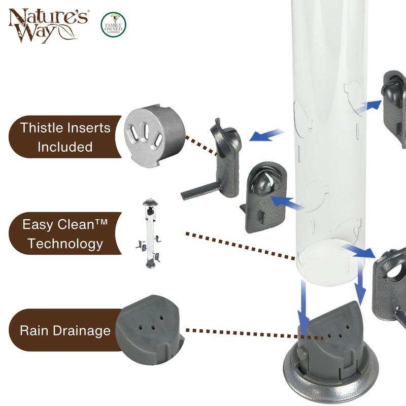 Load image into Gallery viewer, Deluxe Metal Easy Clean Tube Feeder
