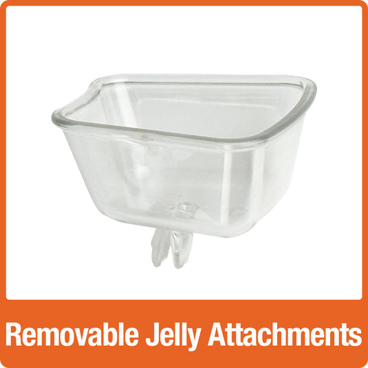 Orange Blossom Glass Oriole Feeder w/ Jelly Attachments - 30 oz (Model