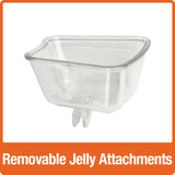 Orange Blossom Glass Oriole Feeder w/ Jelly Attachments - 30 oz (Model# OFG2)