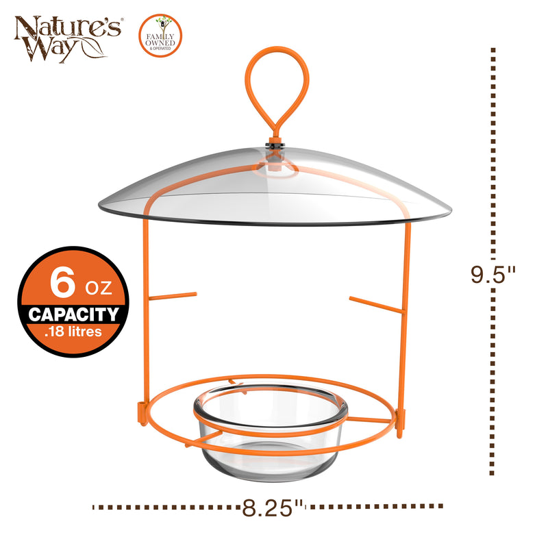 Load image into Gallery viewer, Wire and Glass Oriole Feeder W/ Protective Baffle
