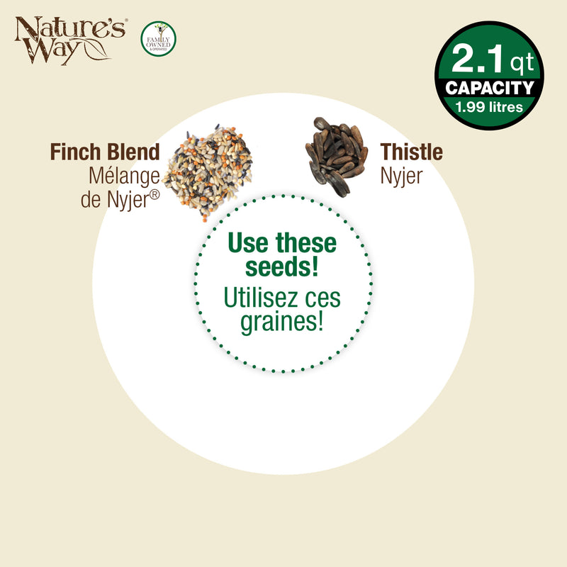 Load image into Gallery viewer, Large Plastic Thistle Tube Bird Feeder
