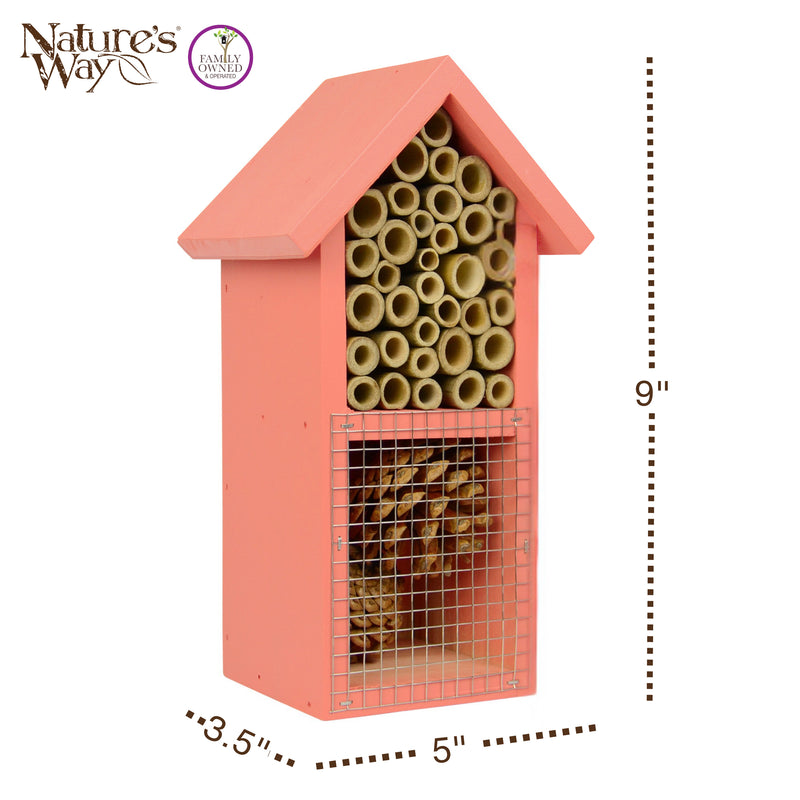 Load image into Gallery viewer, Better Gardens Dual-Chamber Beneficial Insect House - Red
