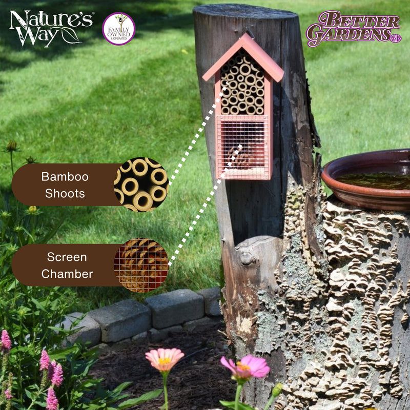 Load image into Gallery viewer, Better Gardens Dual-Chamber Beneficial Insect House - Red
