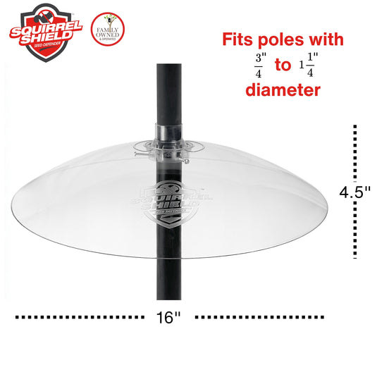 Squirrel Shield Dual-Mount Transparent 16