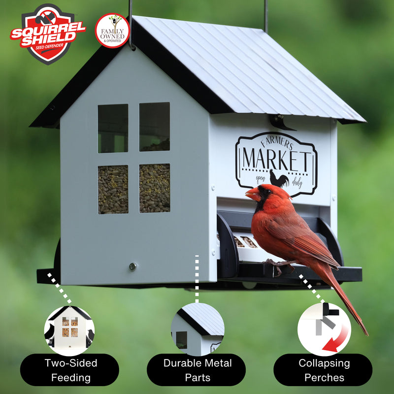 Load image into Gallery viewer, Squirrel Shield Metal Hopper Feeder

