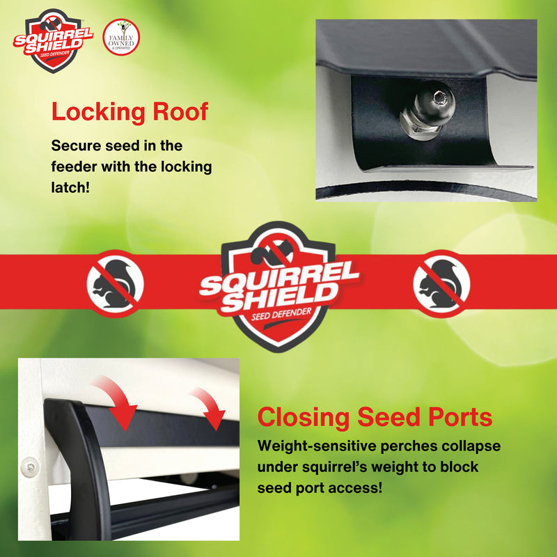 Load image into Gallery viewer, Squirrel Shield Metal Hopper Feeder
