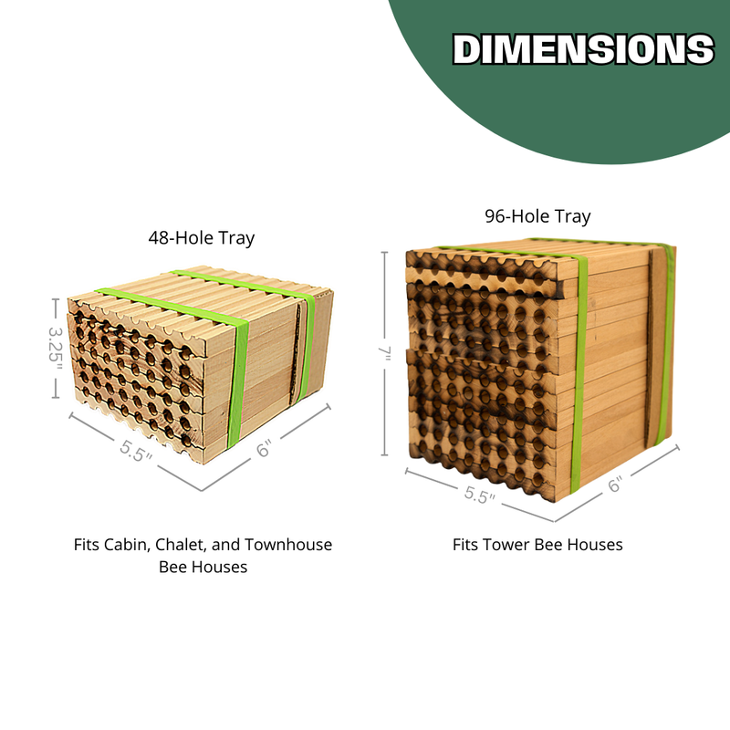 Load image into Gallery viewer, Spring Reusable Wood Trays for Mason Bees - 8mm
