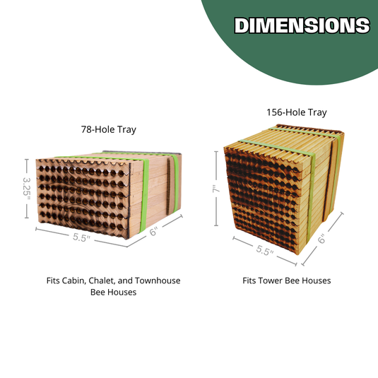 Summer Reusable Wood Trays for Summer Leaf Bees