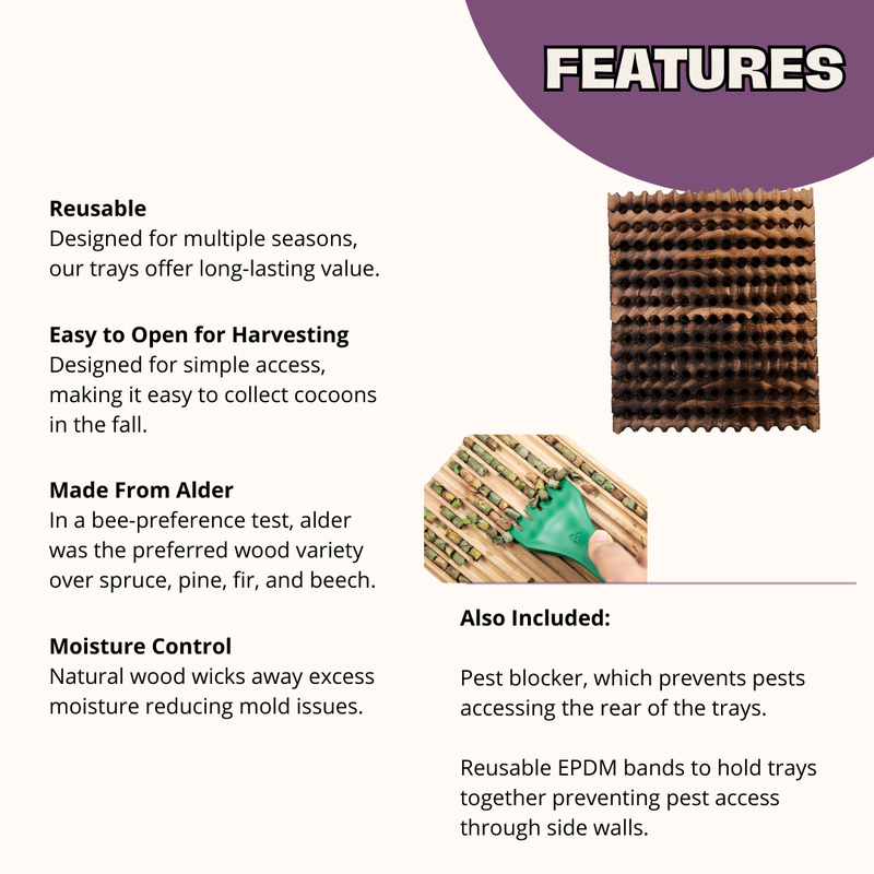 Load image into Gallery viewer, Summer Reusable Wood Trays for Summer Leaf Bees
