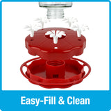 Scarlet Swirl Gravity Hummingbird Feeder - 20 oz (Model# TGF4)