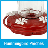 Scarlet Swirl Gravity Hummingbird Feeder - 20 oz (Model# TGF4)