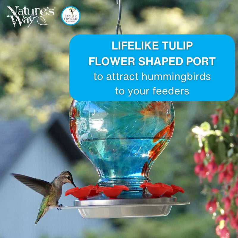 Load image into Gallery viewer, Red Tulip Hummingbird Feeder Replacement Flowers w/ Cleaning Brush, 9 ct
