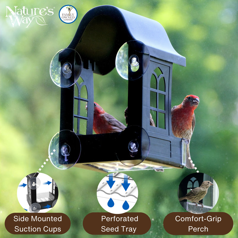 Load image into Gallery viewer, Garden View Window Bird Feeder
