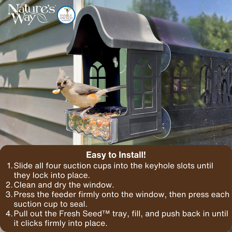 Load image into Gallery viewer, Garden View Window Bird Feeder

