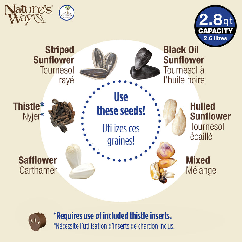 Load image into Gallery viewer, Wide Deluxe Funnel Flip-Top Tube Feeder
