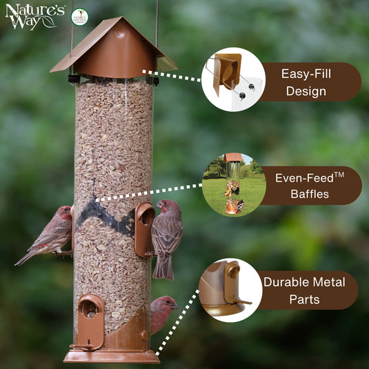 Wide Deluxe Easy Clean Tube Feeder