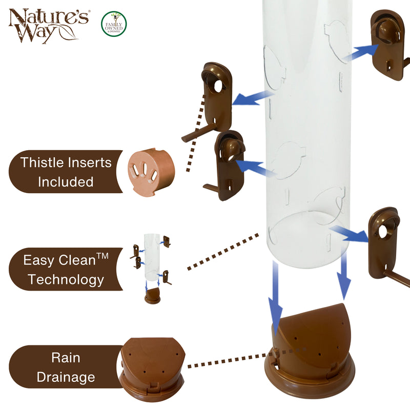 Load image into Gallery viewer, Wide Deluxe Easy Clean Tube Feeder
