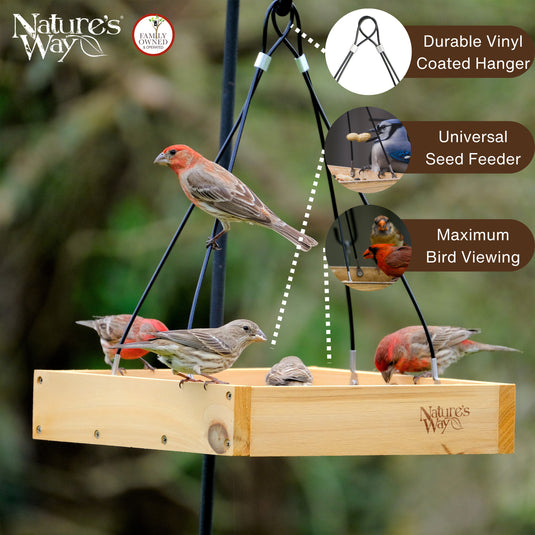Cedar Hanging Platform Feeder