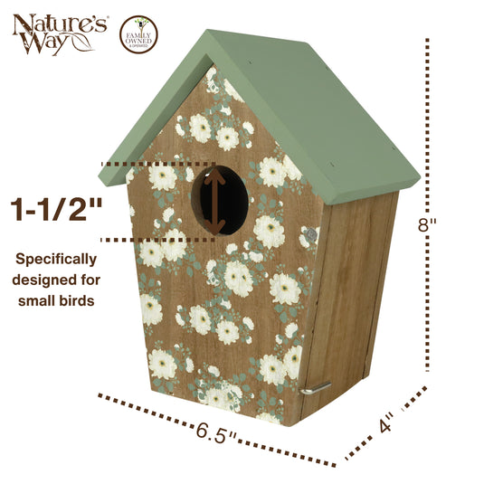 Verdant Petals Decorative Bluebird House