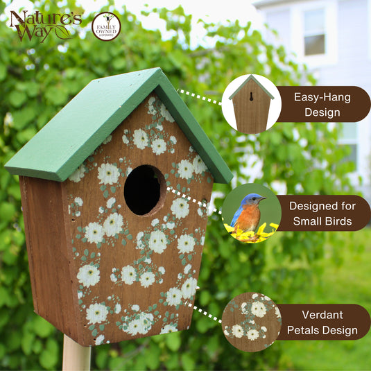 Verdant Petals Decorative Bluebird House