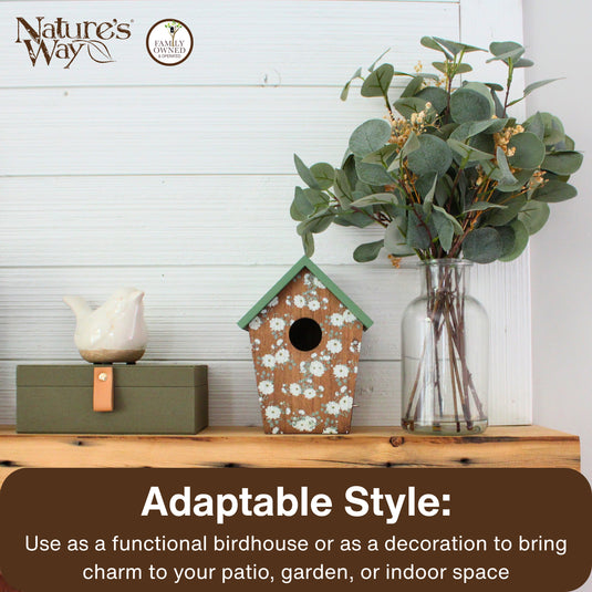 Verdant Petals Decorative Bluebird House