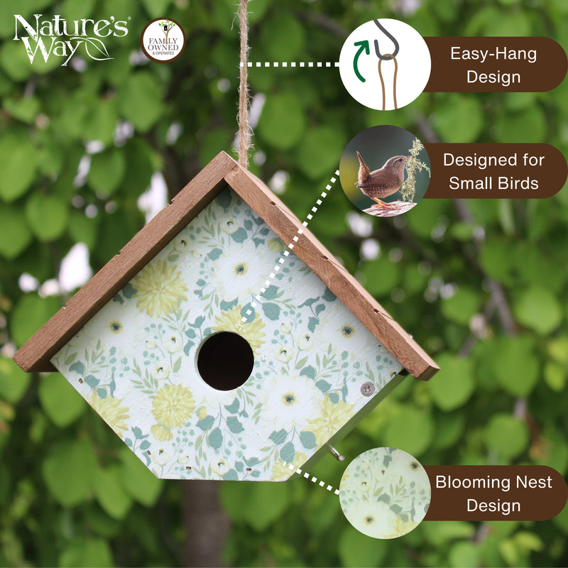 Load image into Gallery viewer, Blooming Nest Decorative Wren House
