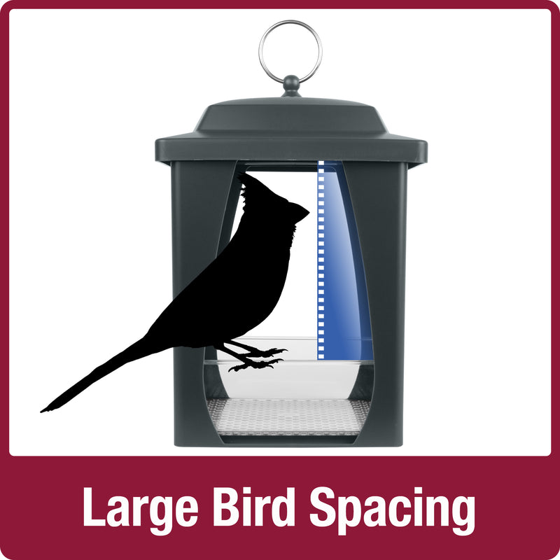 Load image into Gallery viewer, Dine-in Hanging Plastic Fly Through Bird Feeder - Grey

